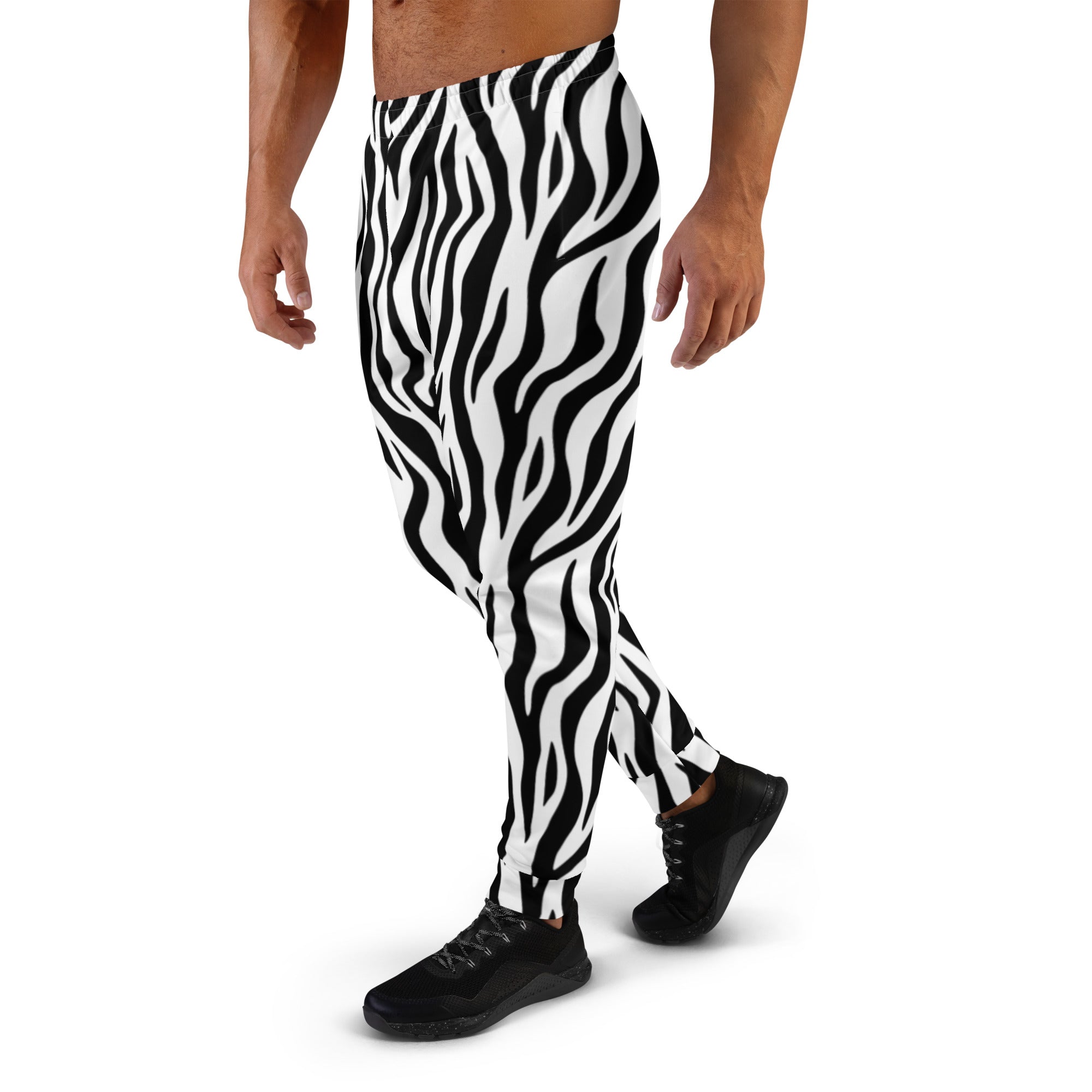Men's Zebra Stripe Slim Fit Joggers