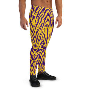 Purple and Gold Tiger Striped Slim Fit Men's Joggers