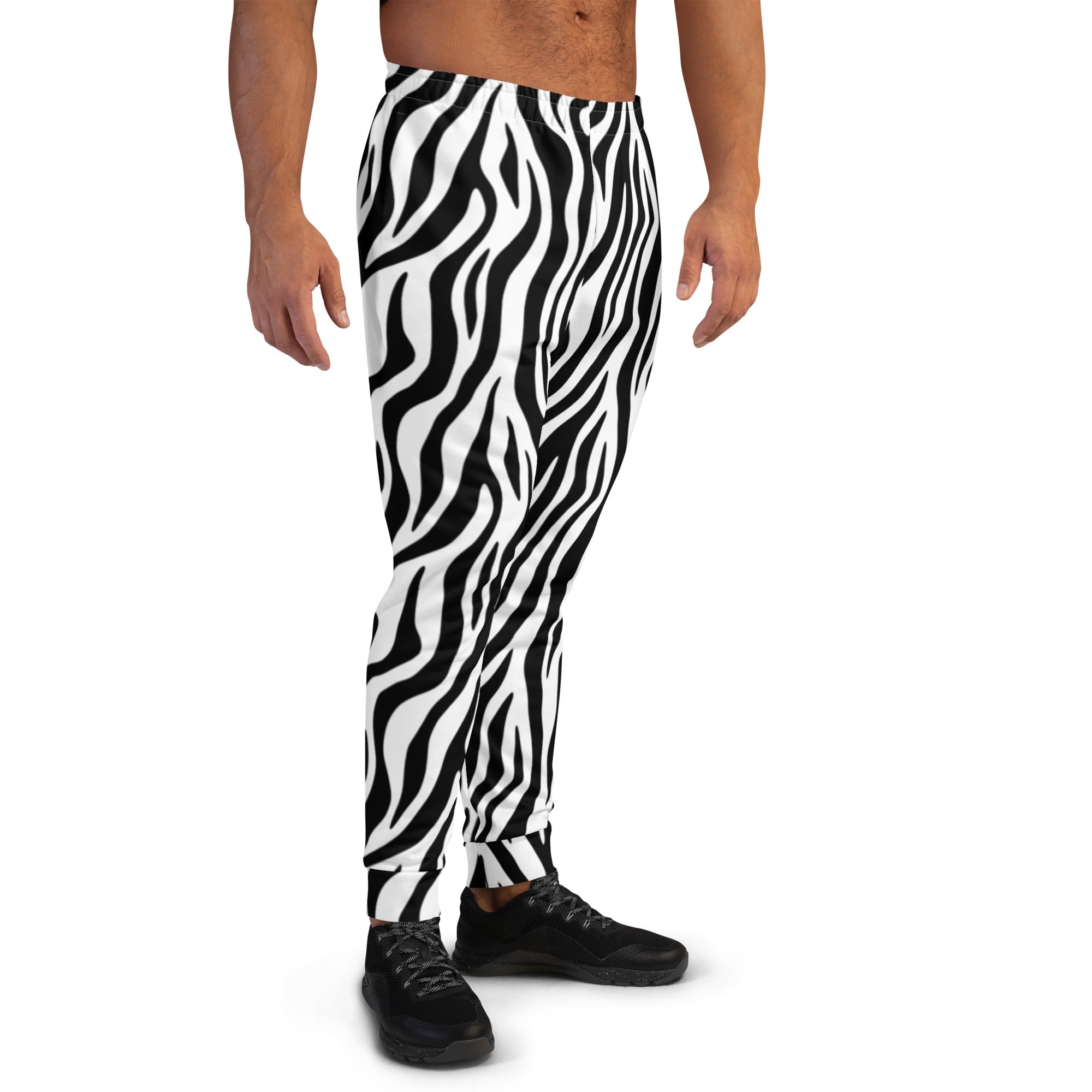 Men's Zebra Stripe Slim Fit Joggers