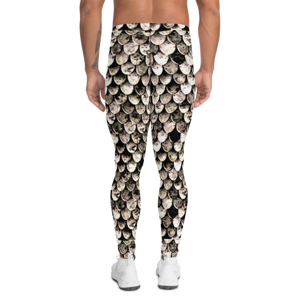 Tarnished Scale Mail Print Men's Leggings