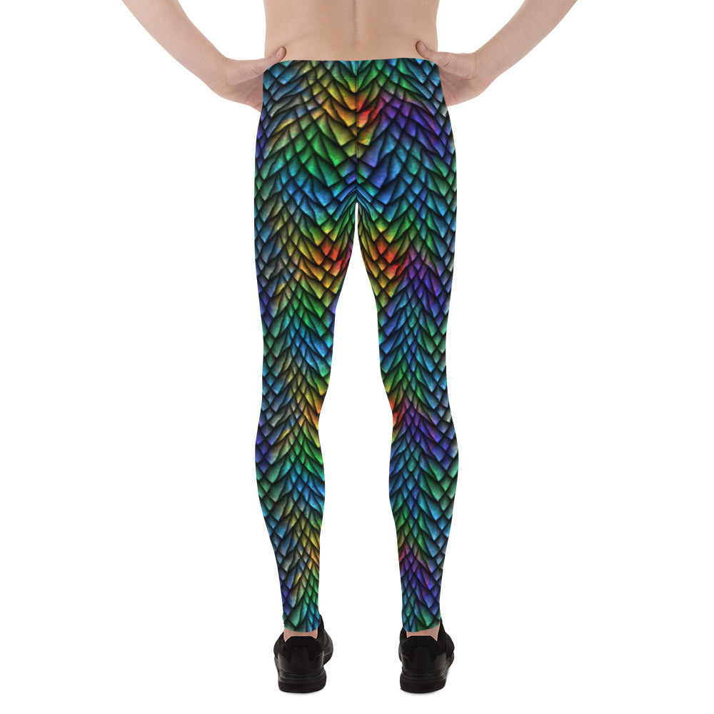 Rainbow Dragon Hide Men's Leggings