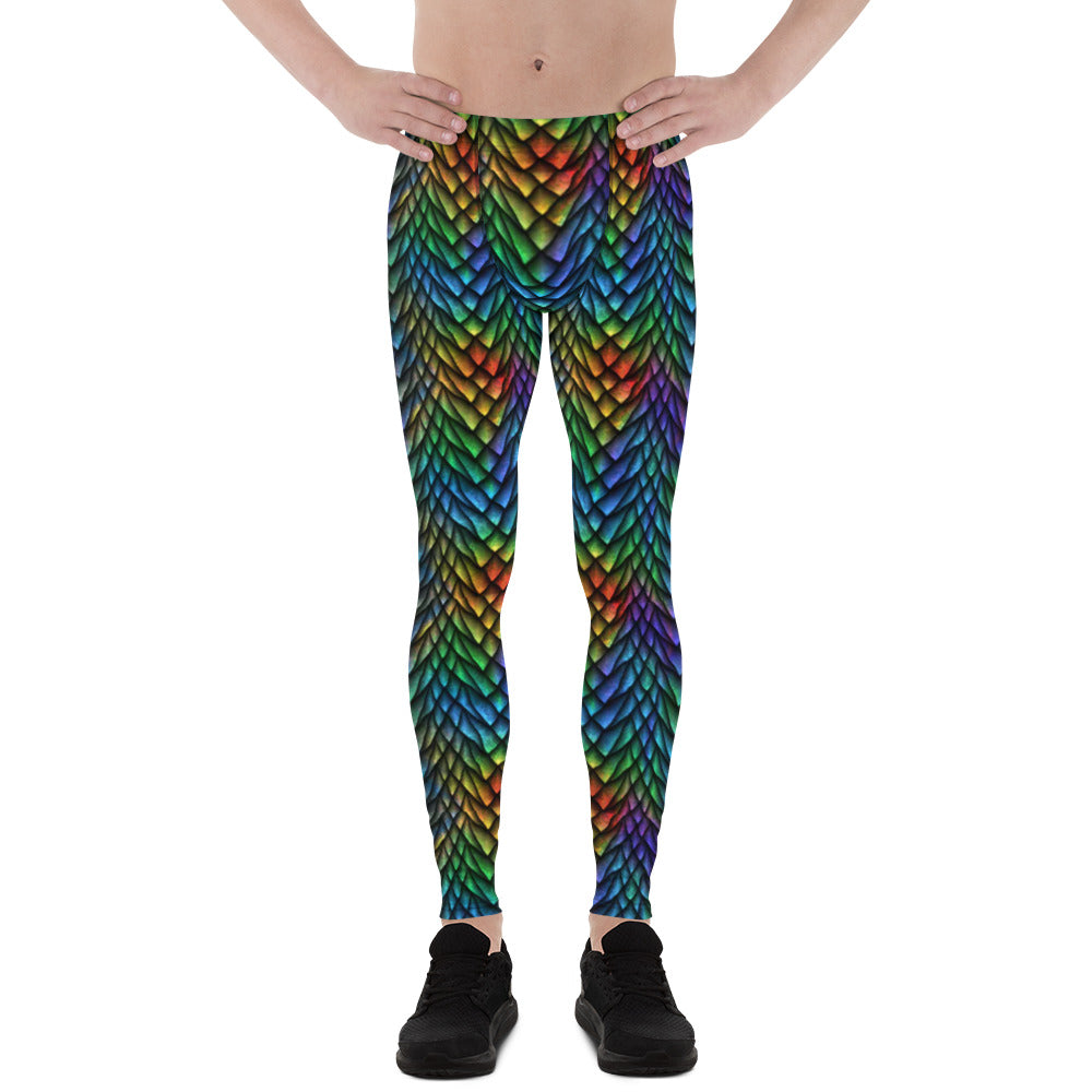 Rainbow Dragon Hide Men's Leggings