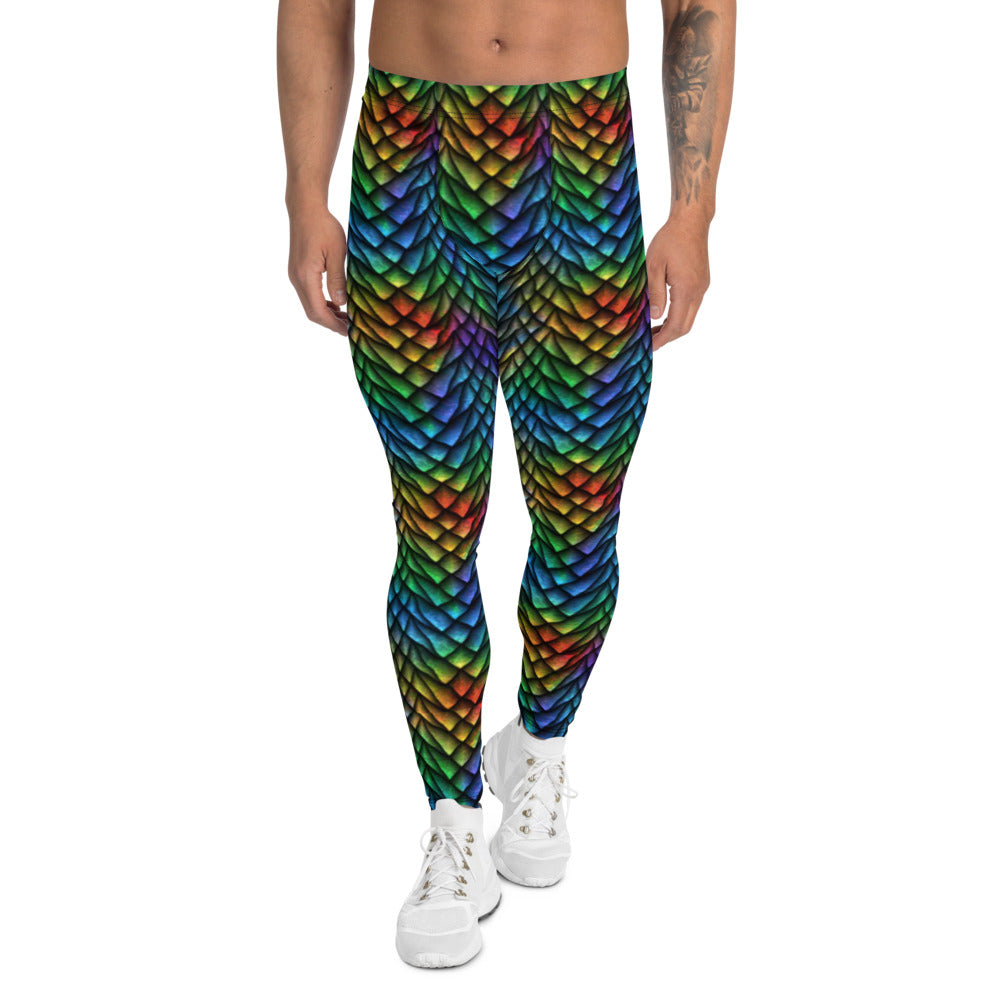 Rainbow Dragon Hide Men's Leggings