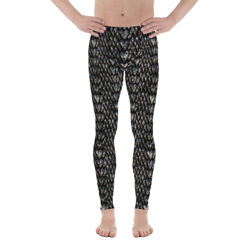 Onyx Dragon Scale Men's Leggings