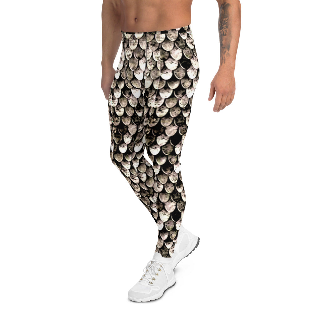 Tarnished Scale Mail Print Men's Leggings