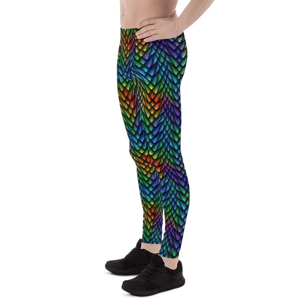 Rainbow Dragon Hide Men's Leggings