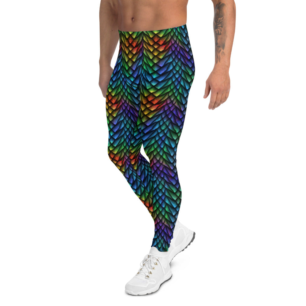 Rainbow Dragon Hide Men's Leggings