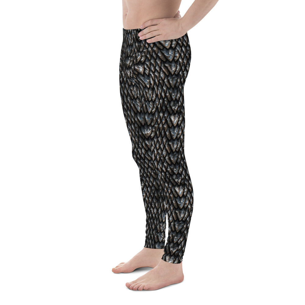 Onyx Dragon Scale Men's Leggings