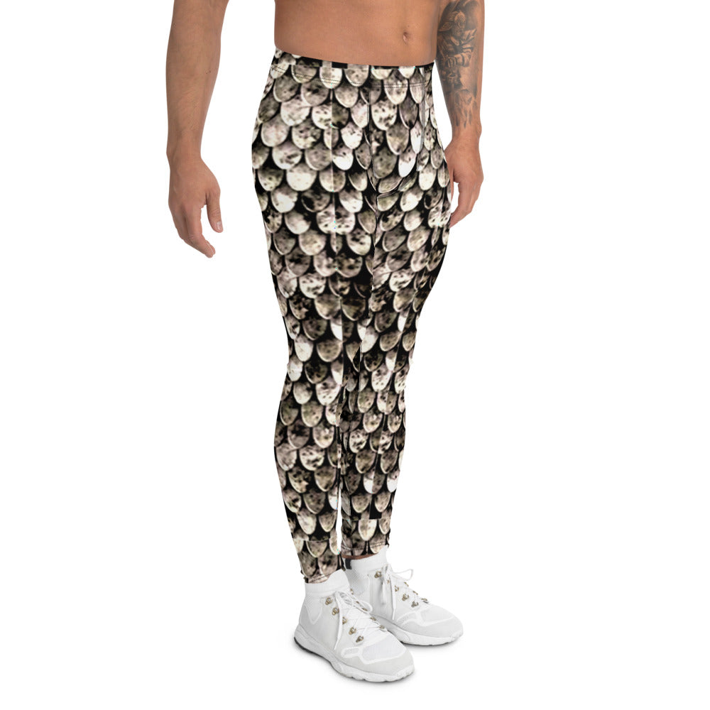 Tarnished Scale Mail Print Men's Leggings