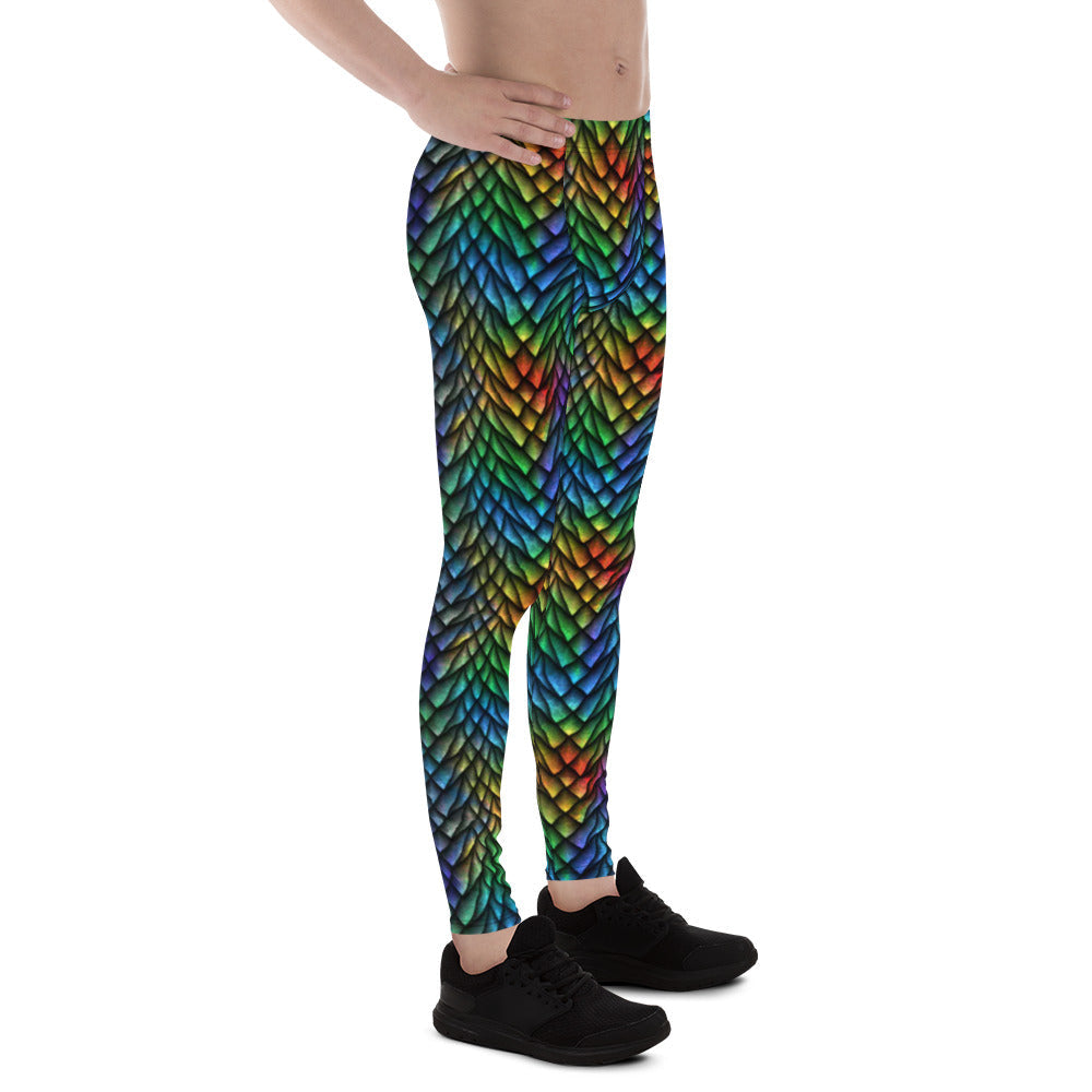 Rainbow Dragon Hide Men's Leggings