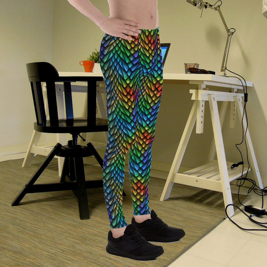 Rainbow Dragon Hide Men's Leggings