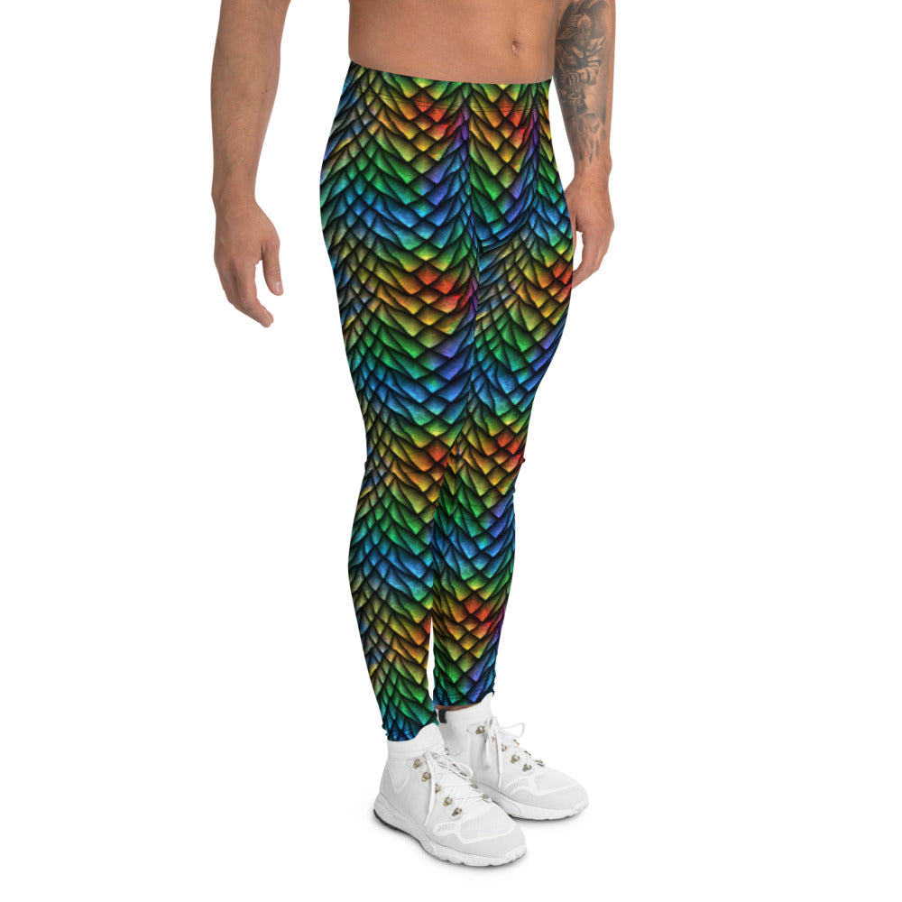 Rainbow Dragon Hide Men's Leggings