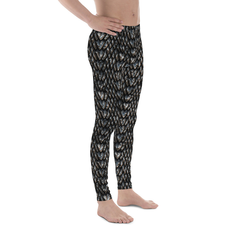 Onyx Dragon Scale Men's Leggings