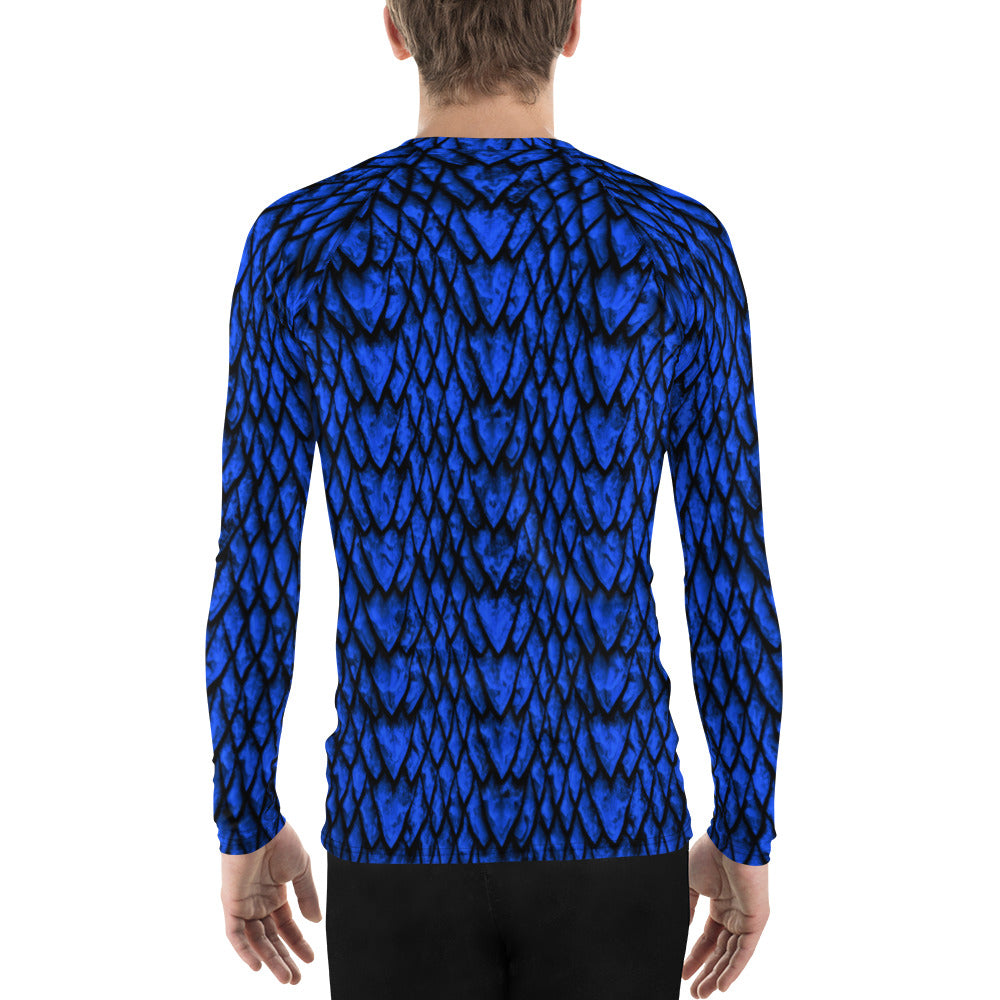 Sapphire Dragon Scale Men's Rash Guard