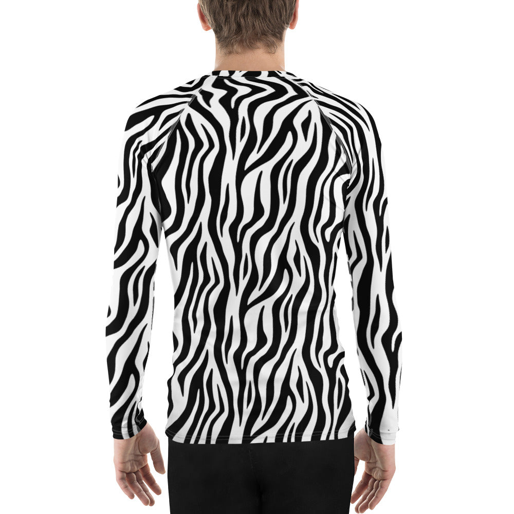 Zebra Stripe Men's Rash Guard