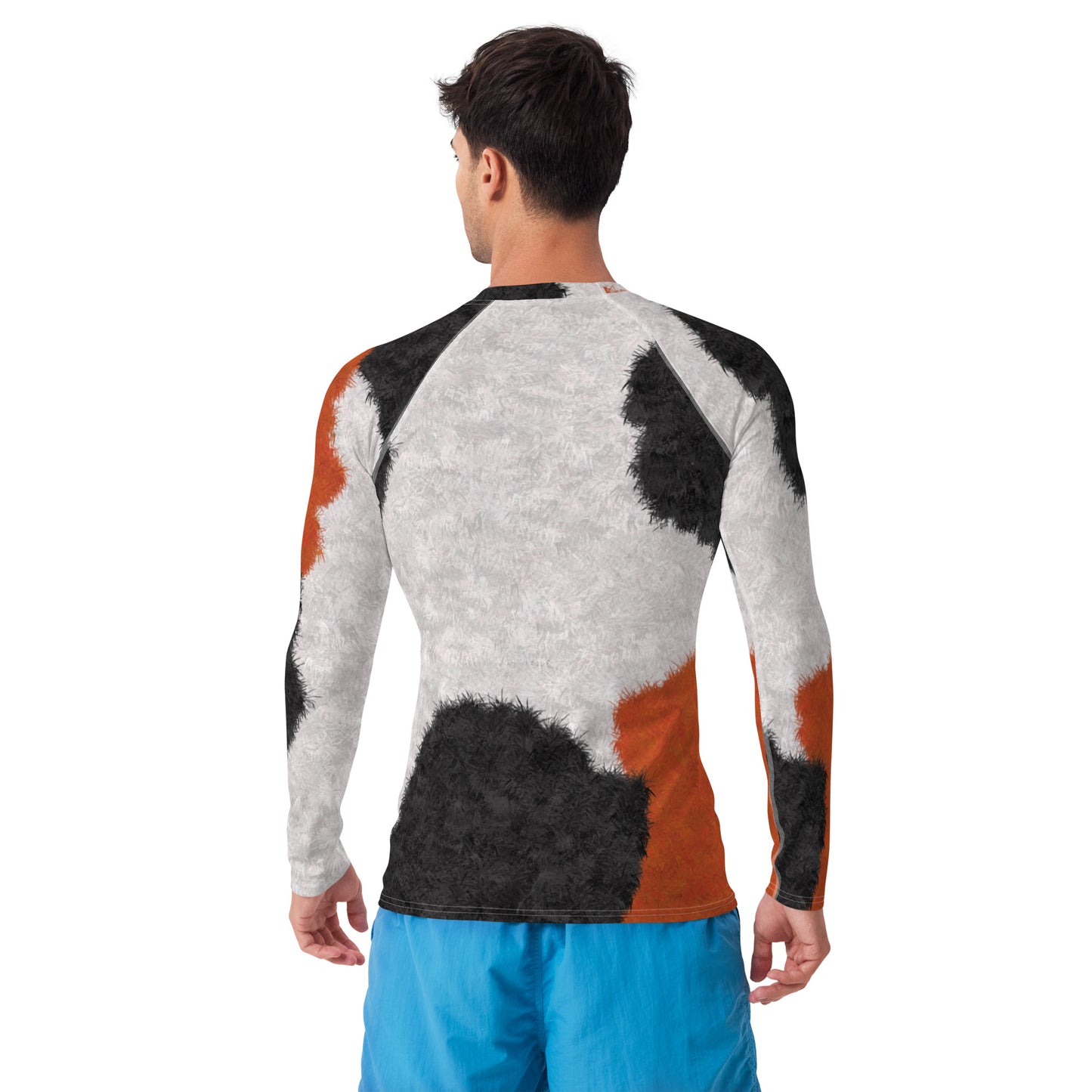 Calico Cat Fur Print Men's Rash Guard