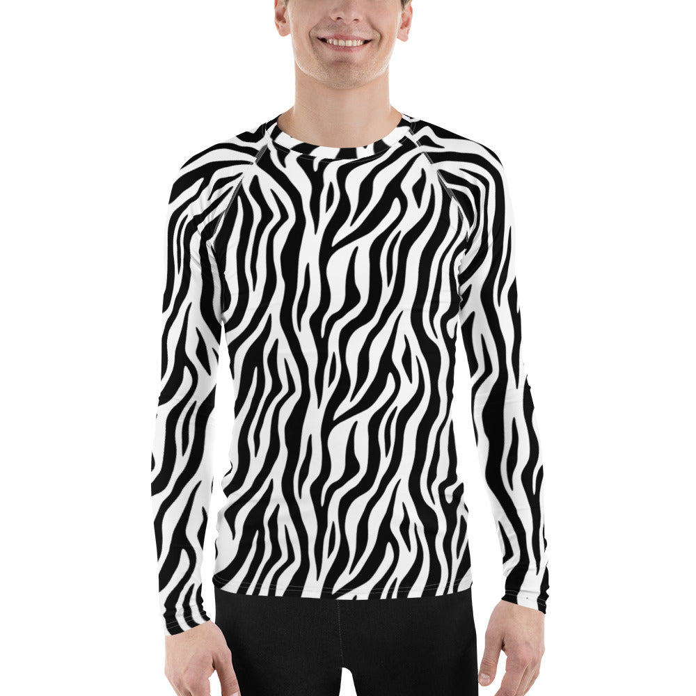 Zebra Stripe Men's Rash Guard