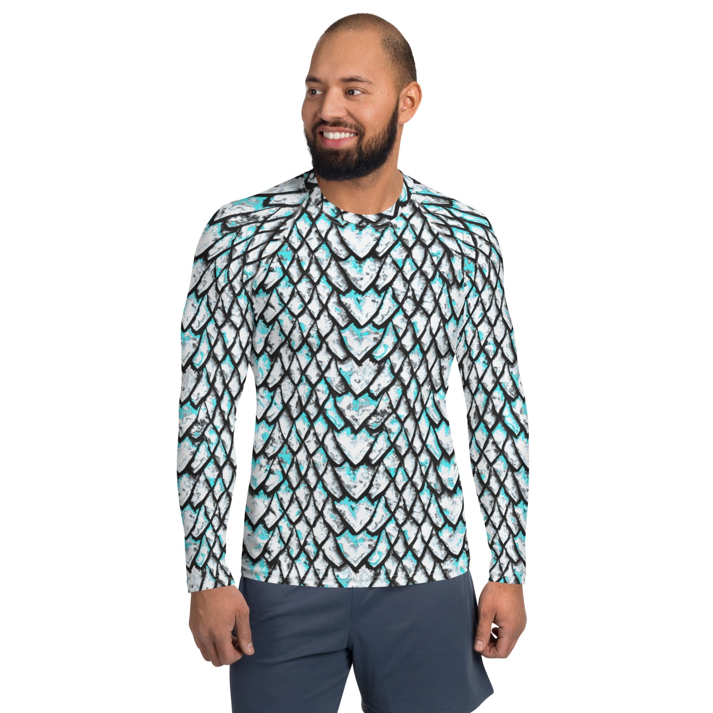 Opal Dragon Scale Men's Rash Guard