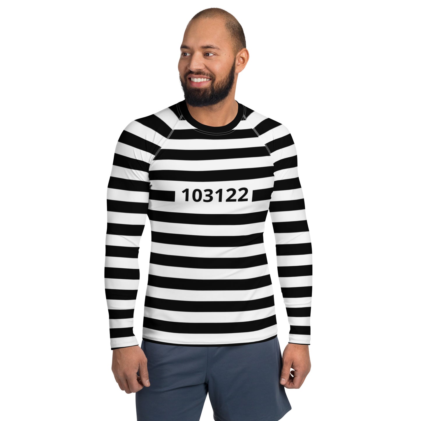 Prison Stripes Men's Rash Guard