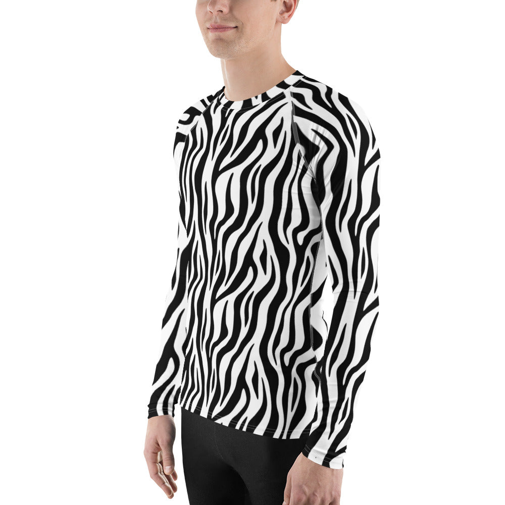 Zebra Stripe Men's Rash Guard