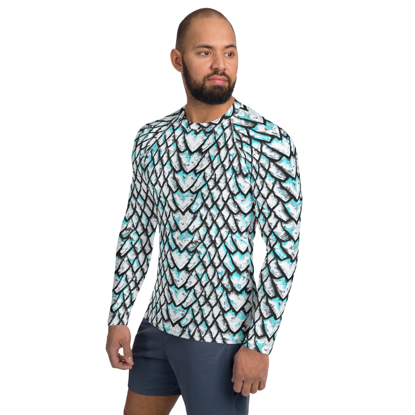 Opal Dragon Scale Men's Rash Guard