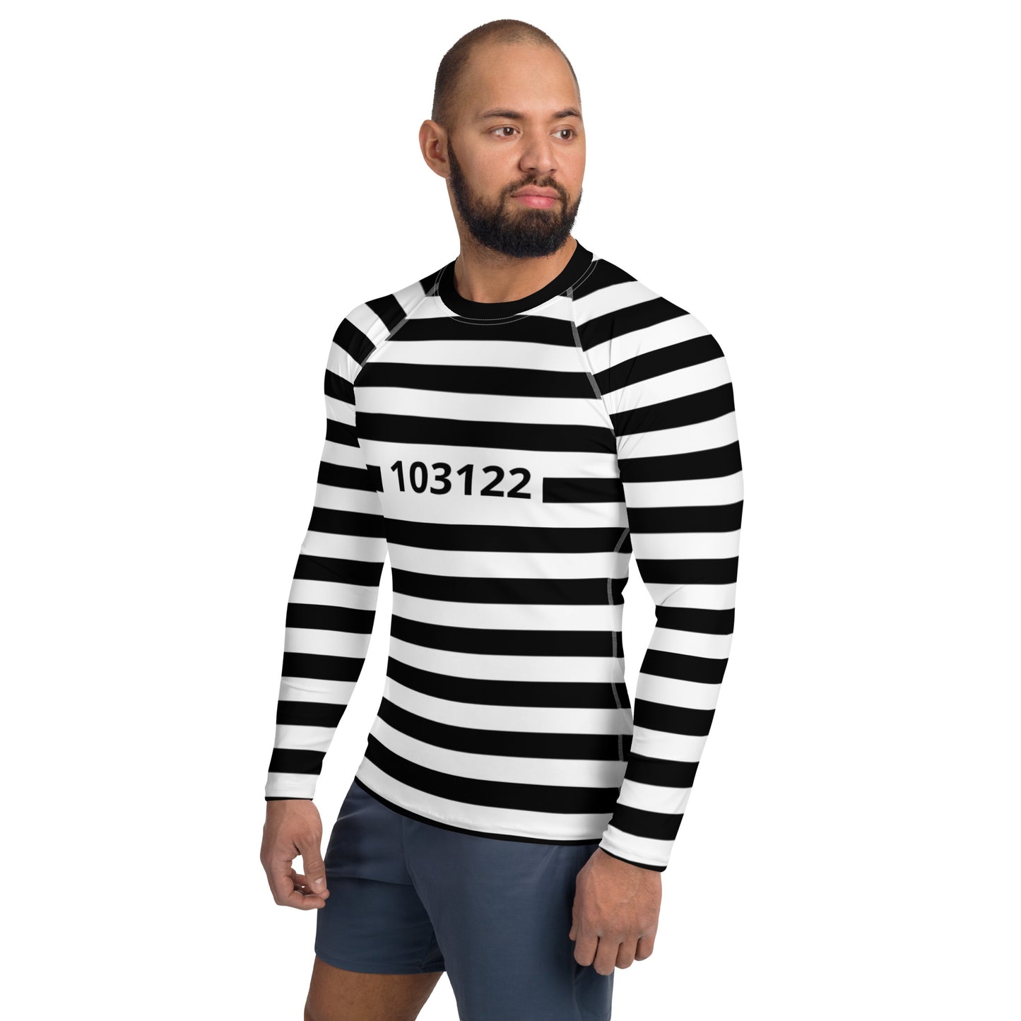 Prison Stripes Men's Rash Guard