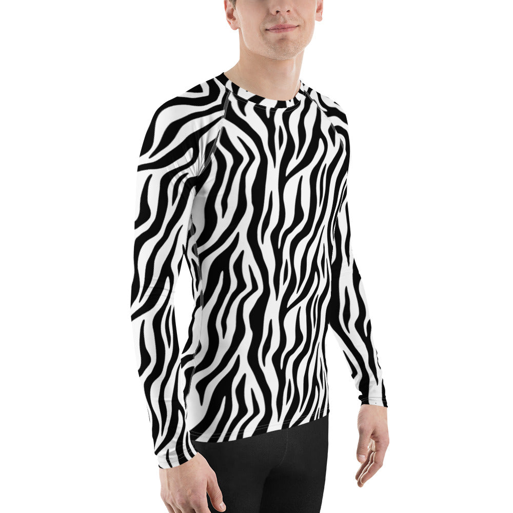 Zebra Stripe Men's Rash Guard