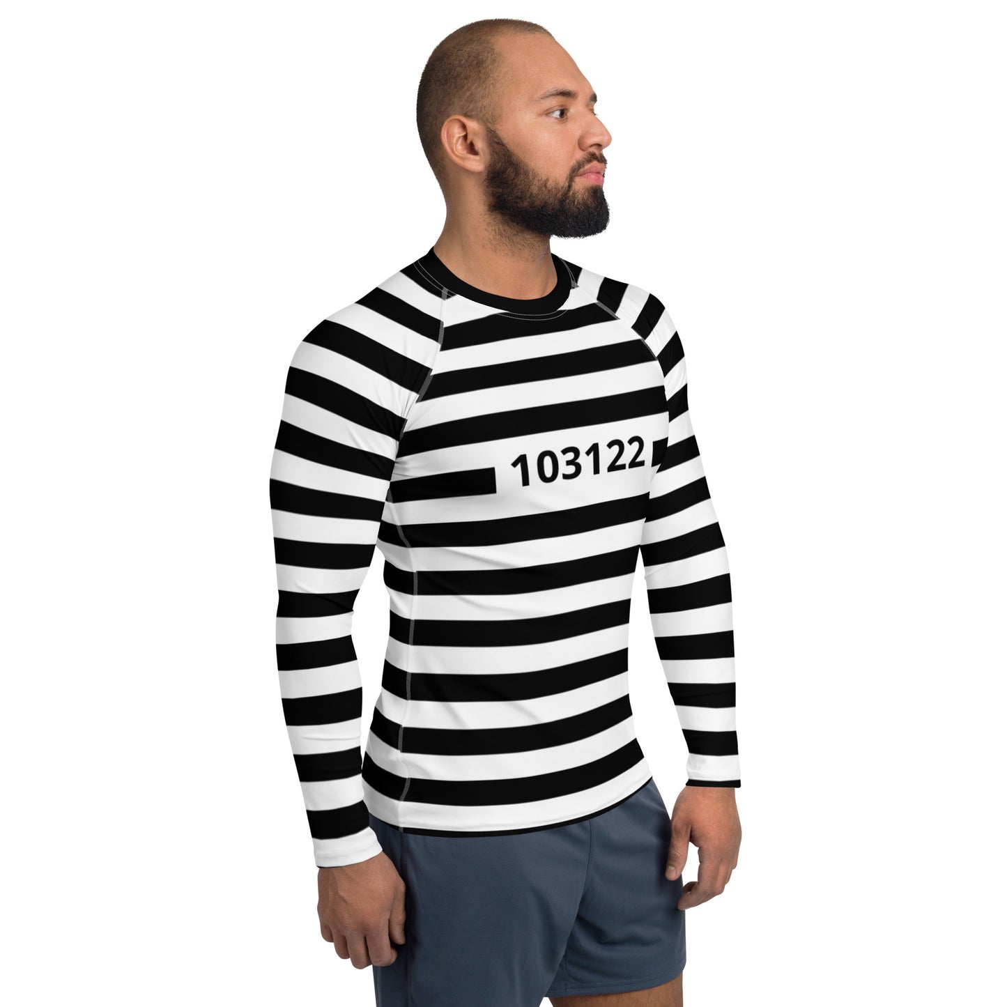 Prison Stripes Men's Rash Guard