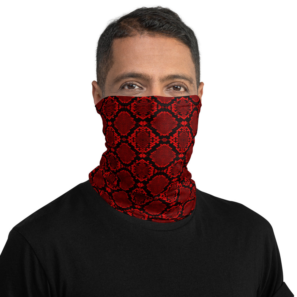 Crimson Diamondback Print Neck Gaiter