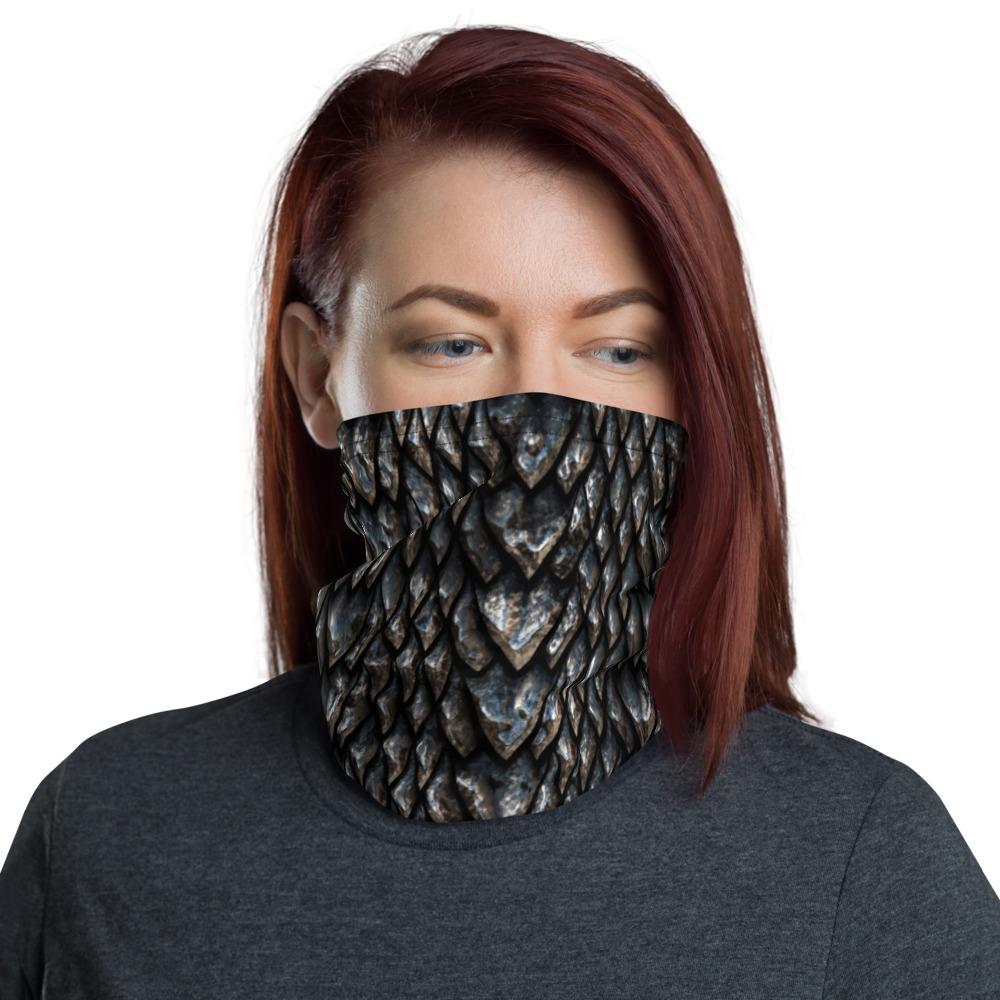 Onyx Dragon Scale Neck Gaiter