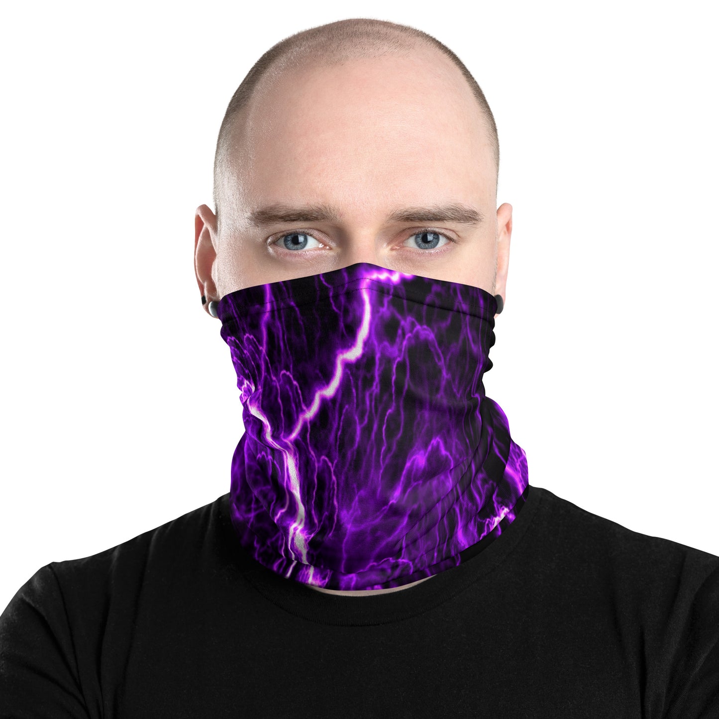 Purple Lightning Neck Gaiter