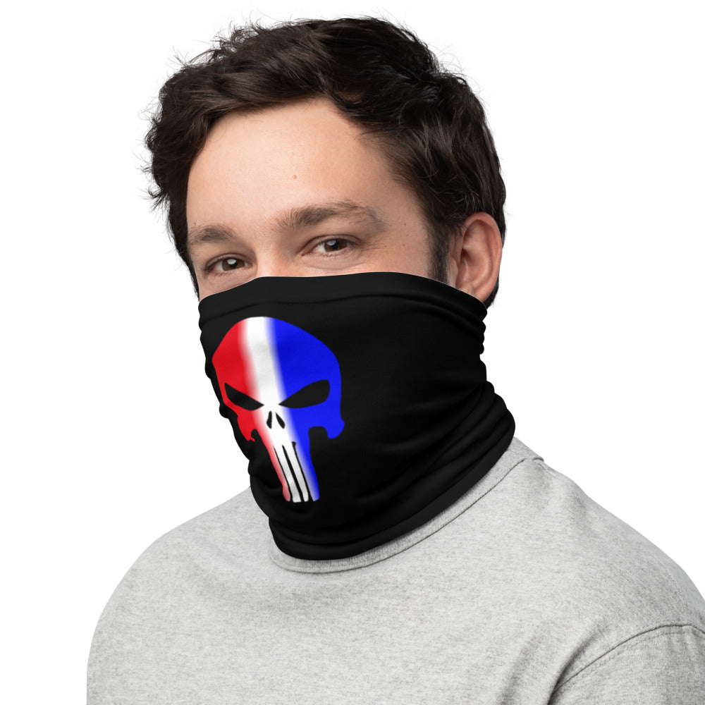 Red White and Blue Skull Neck Gaiter