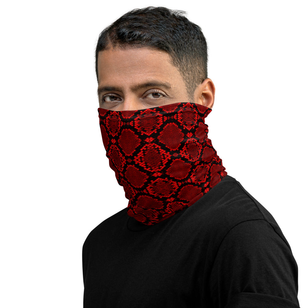 Crimson Diamondback Print Neck Gaiter