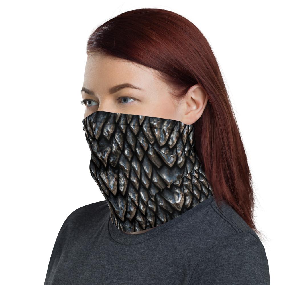 Onyx Dragon Scale Neck Gaiter