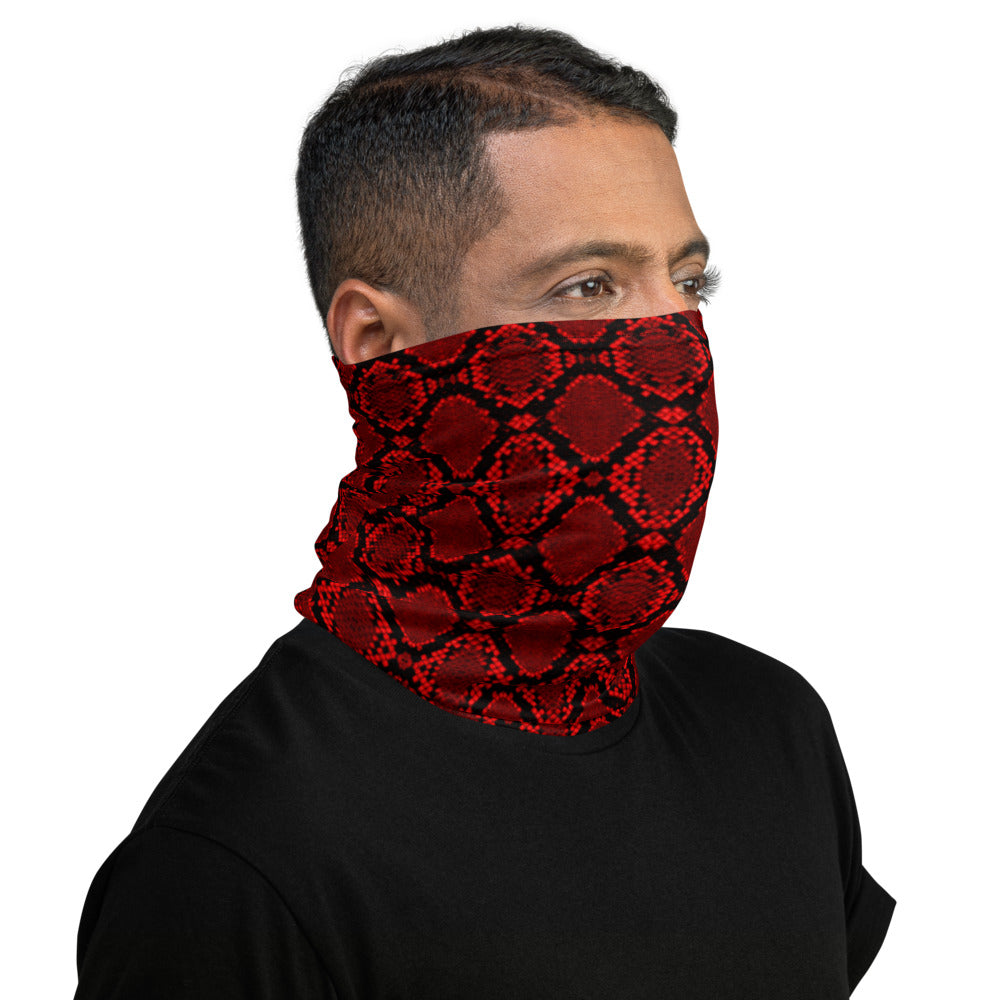 Crimson Diamondback Print Neck Gaiter