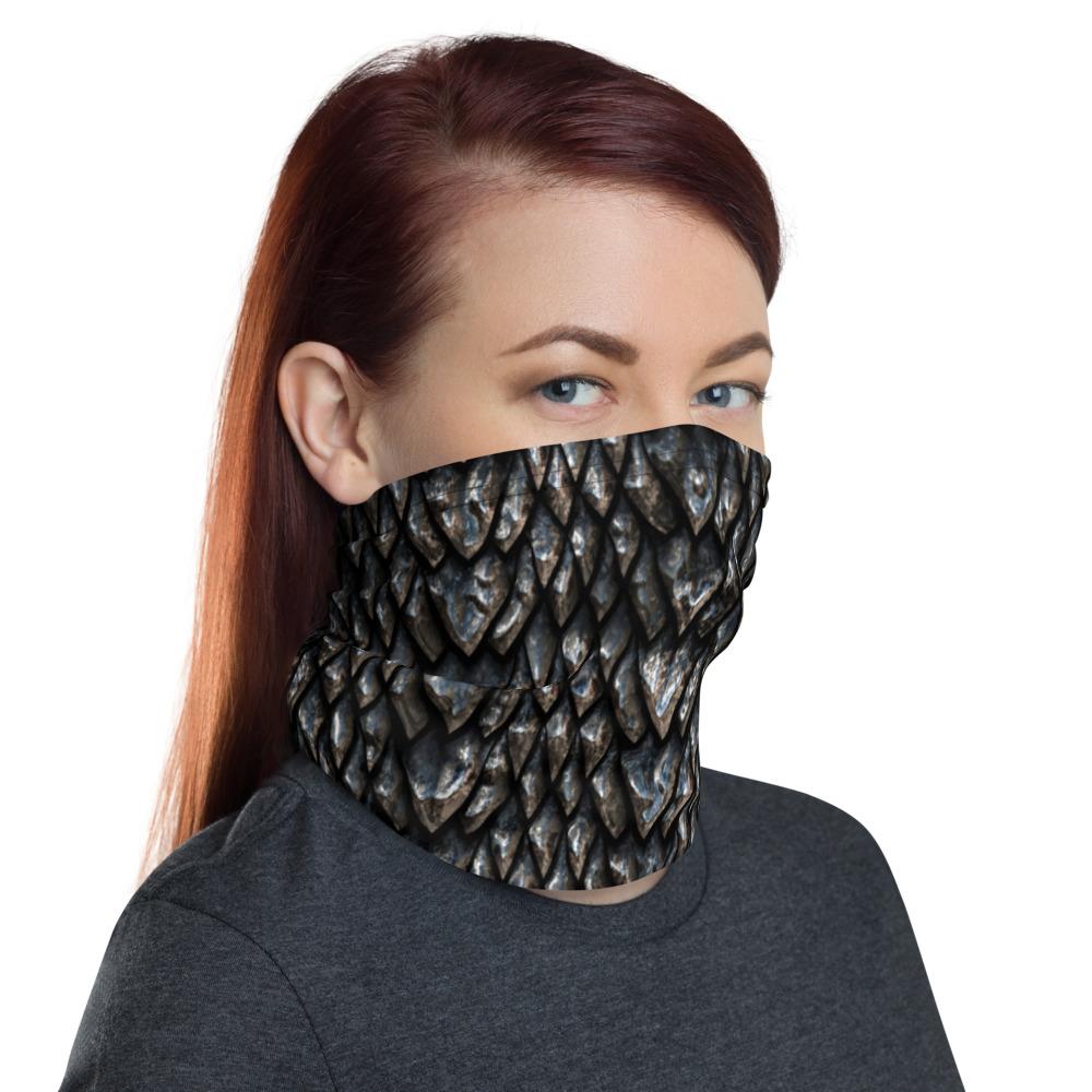 Onyx Dragon Scale Neck Gaiter