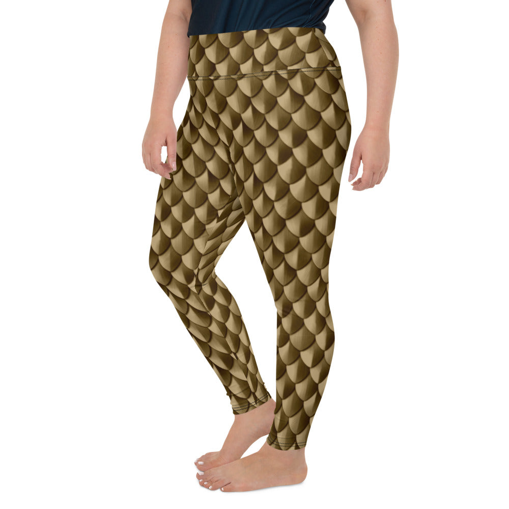 Bronze Scale Plus Size Leggings