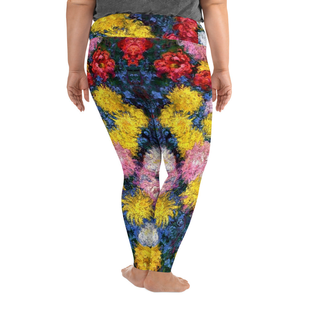 Monet's Carnations Plus Size Leggings