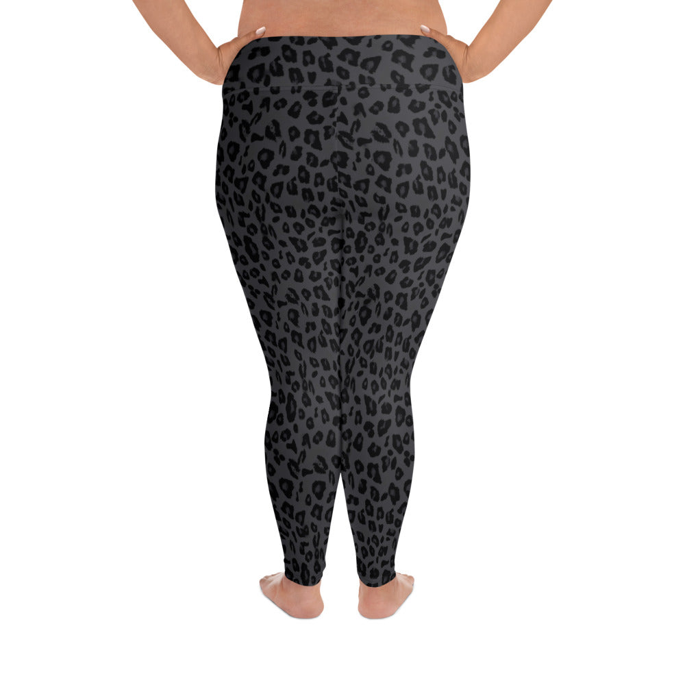 Black Panther Print Plus Size Leggings