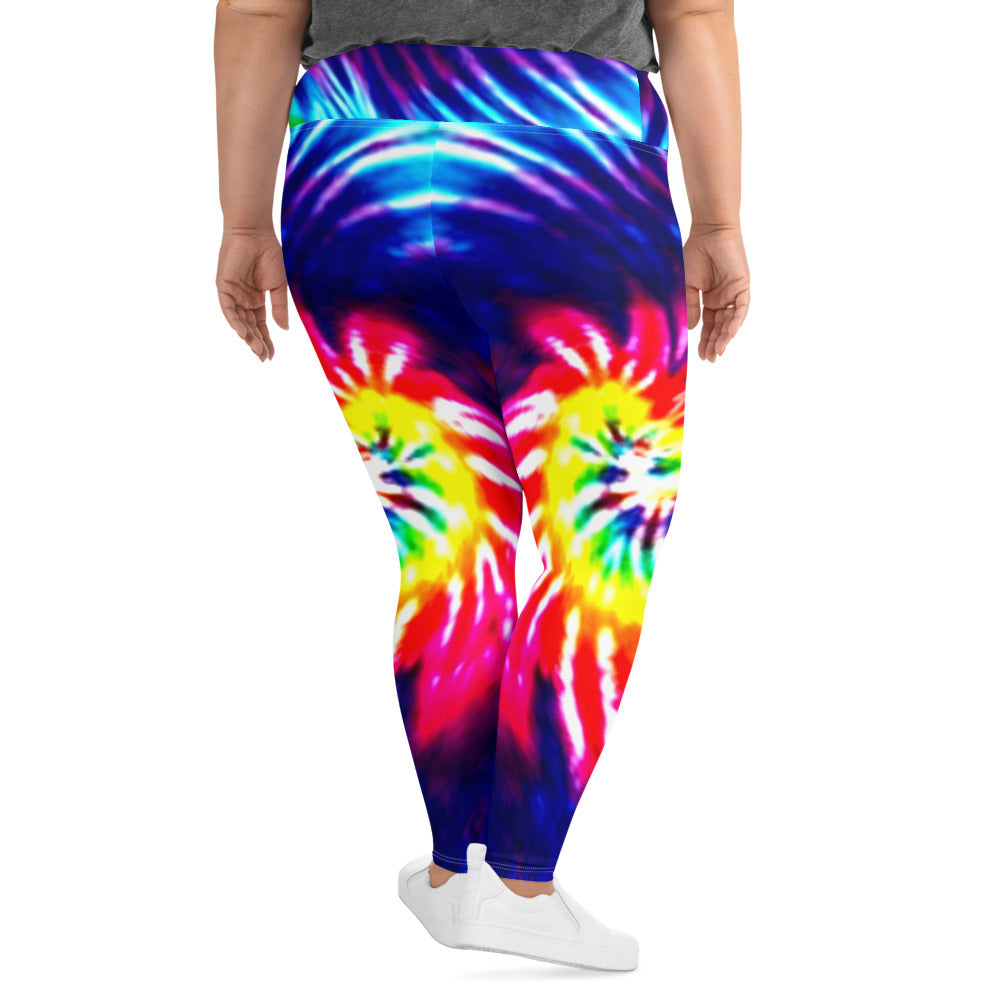 Bright Tie Dye Plus Size Leggings