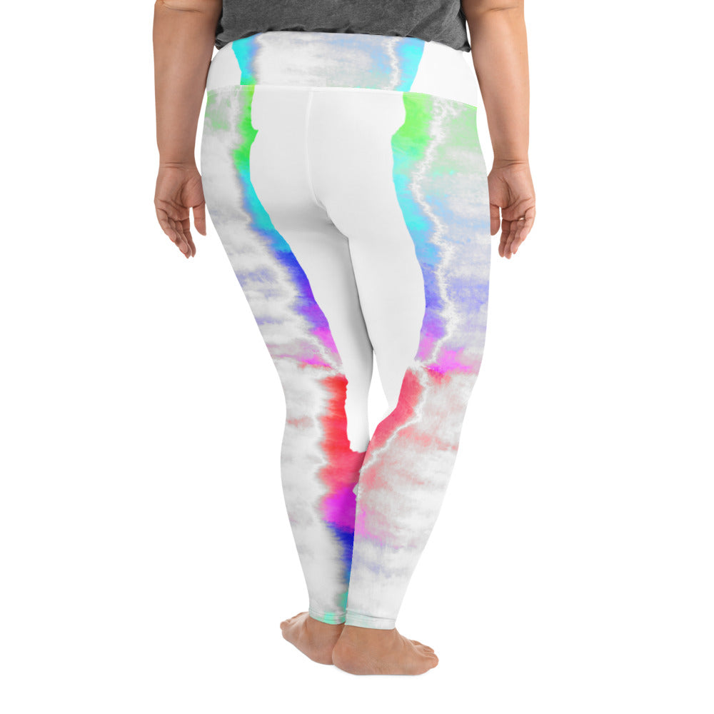 Pastel Tie Dye Print Plus Size Leggings