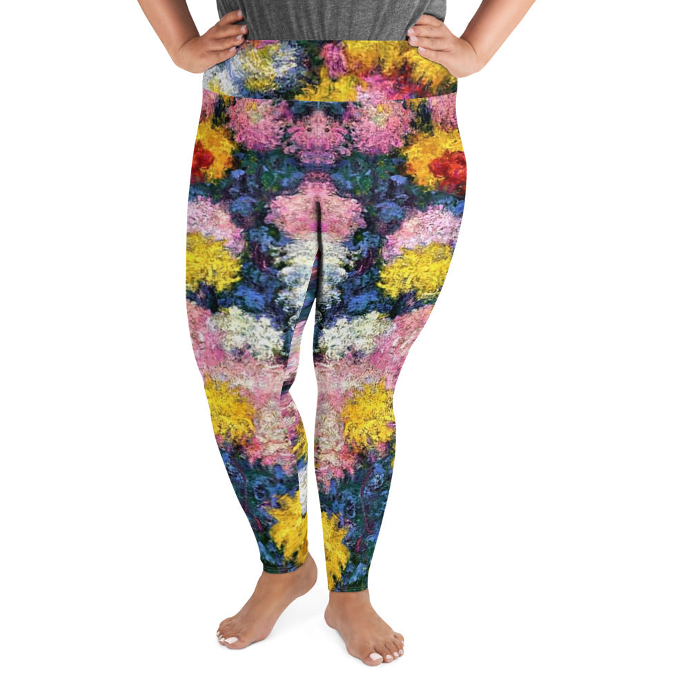 Monet's Carnations Plus Size Leggings