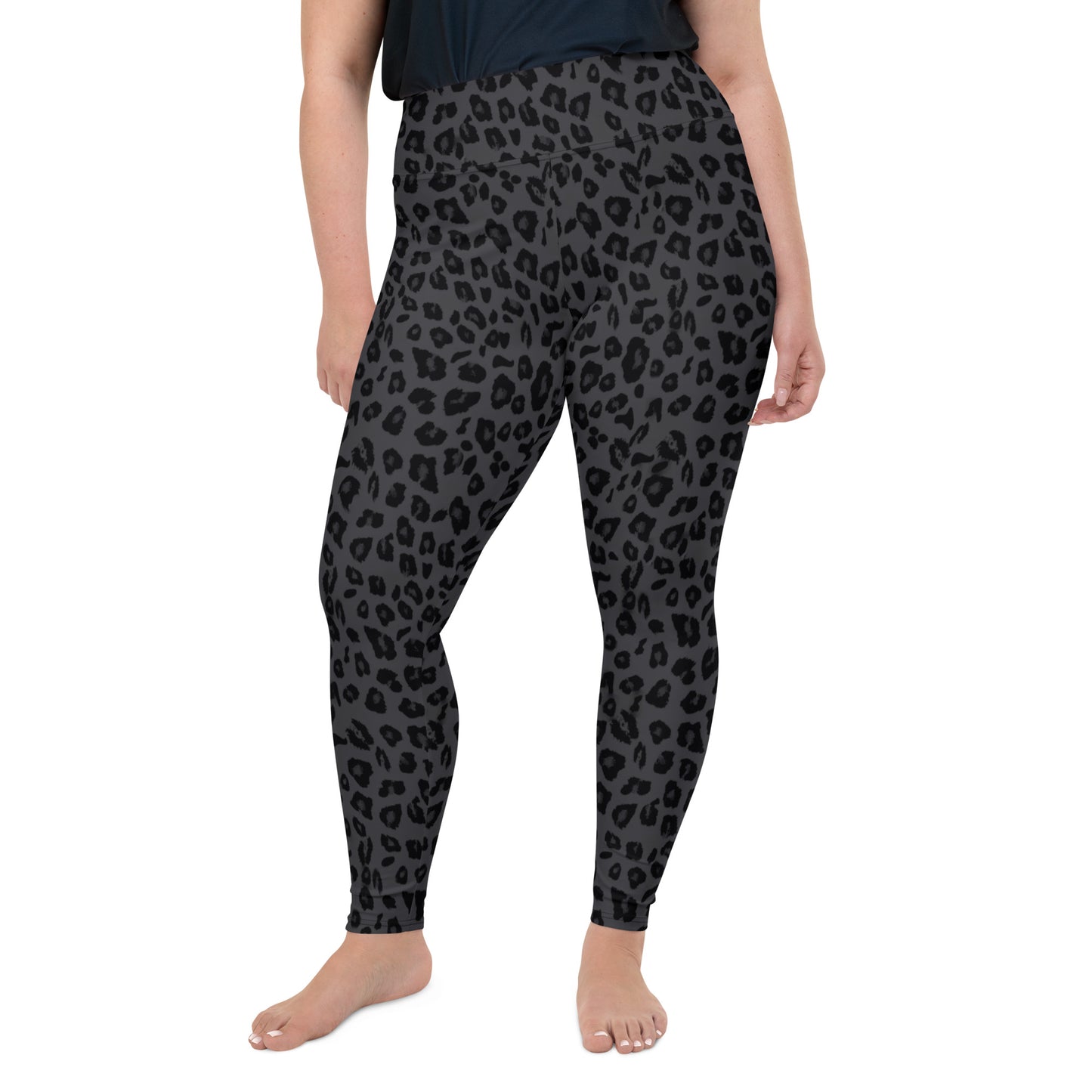 Black Panther Print Plus Size Leggings