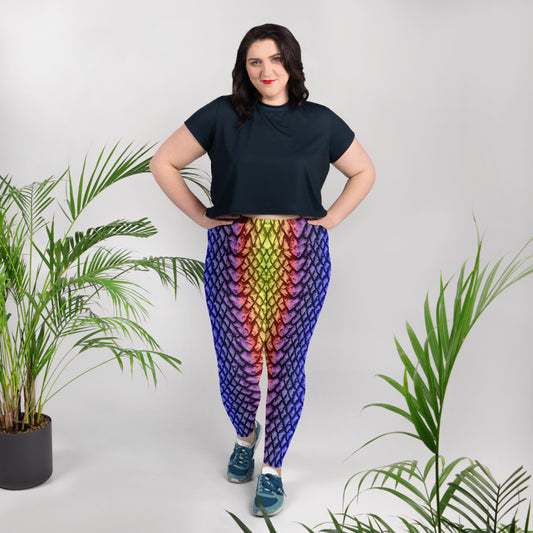 Rainbow Dragon Scale Plus Size Leggings