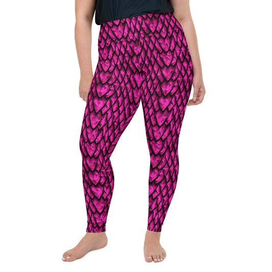 Tourmaline Dragon Scale Plus Size Leggings