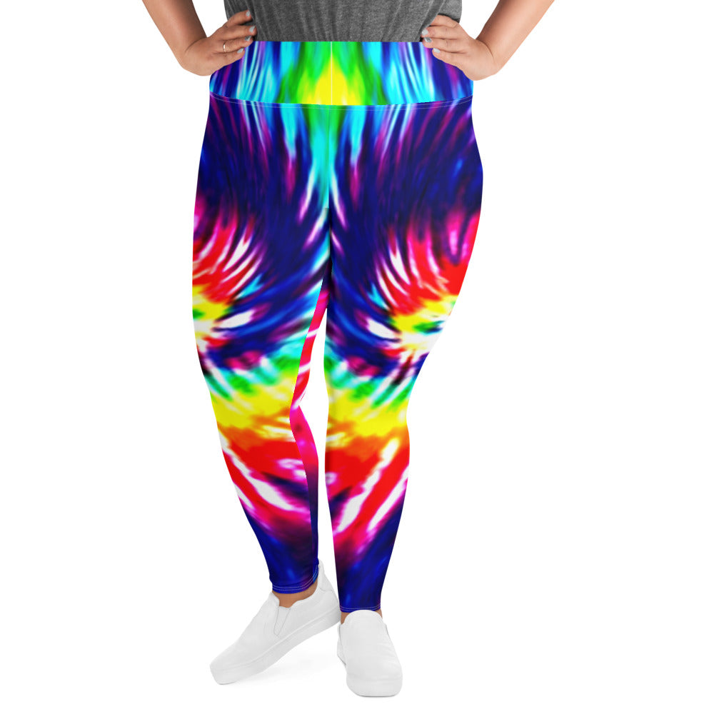 Bright Tie Dye Plus Size Leggings