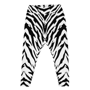 White Tiger Stripes Pattern Plus Size Leggings