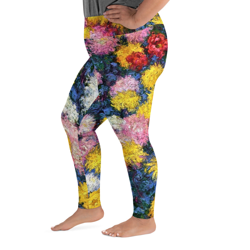 Monet's Carnations Plus Size Leggings