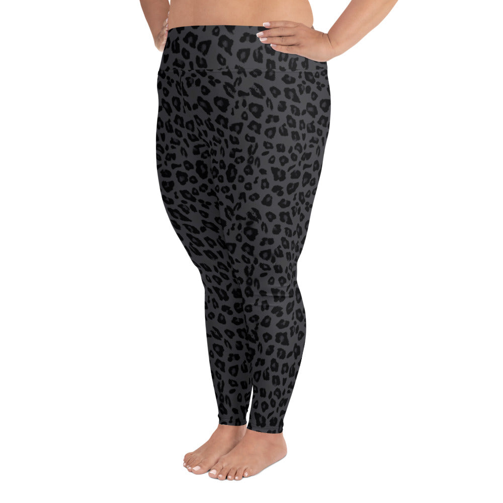 Black Panther Print Plus Size Leggings