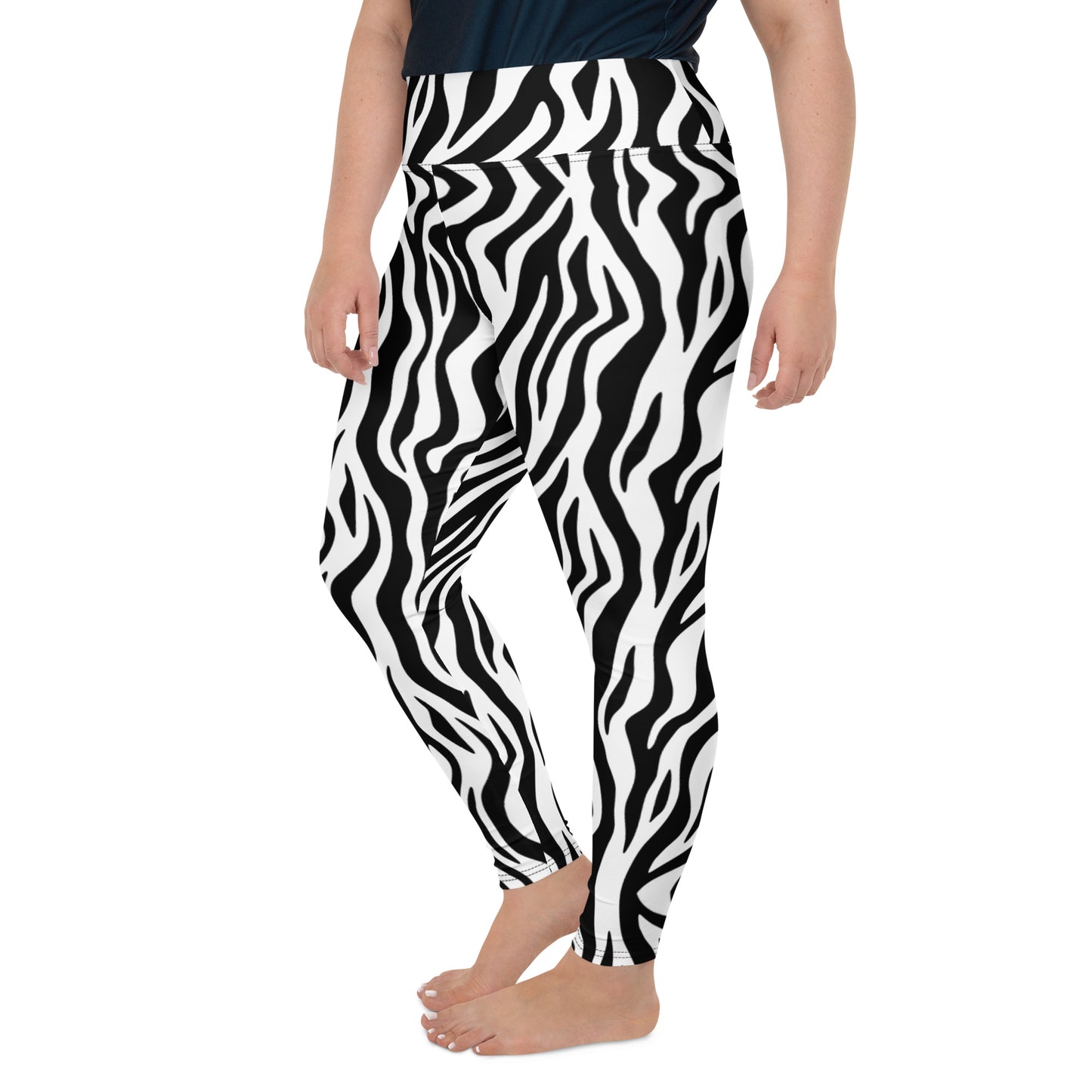 Zebra Stripes Plus Size Leggings